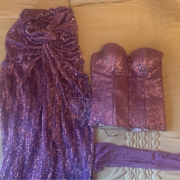 LIASTUBLLA designer sequins gown/co-ord set for wedding/prom/blacktie - Picture 13 of 14